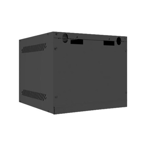 Lanberg Rack cabinet 10" wall-mount 4U/280x310 (flat pack) with glass door, black | Lanberg