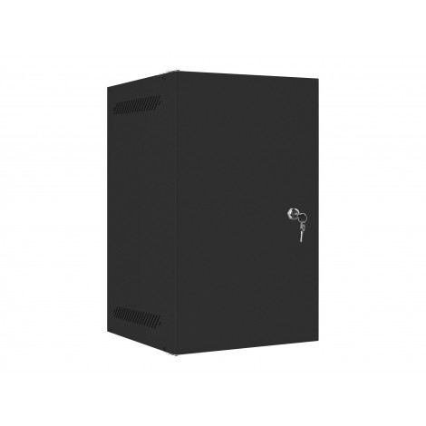Lanberg Rack cabinet 10" wall-mount 9U/280x310 for self-assembly with metal door (flat pack), black | Lanberg