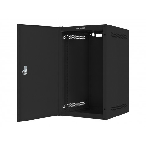 Lanberg Rack cabinet 10" wall-mount 9U/280x310 for self-assembly with metal door (flat pack), black | Lanberg
