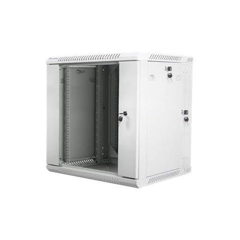 Lanberg Rack cabinet 19" double-section wall-mount 12U/600x600 (flat pack), grey | Lanberg