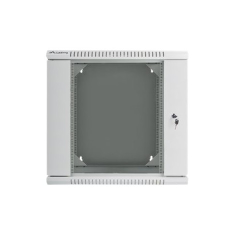 Lanberg Rack cabinet 19" double-section wall-mount 12U/600x600 (flat pack), grey | Lanberg