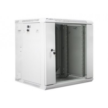Lanberg Rack cabinet 19" double-section wall-mount 12U/600x600 (flat pack), grey | Lanberg