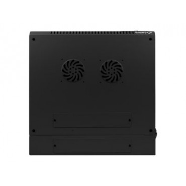 Lanberg Rack cabinet 19" double-section wall-mount 9U/600x600 (flat pack), black | Lanberg
