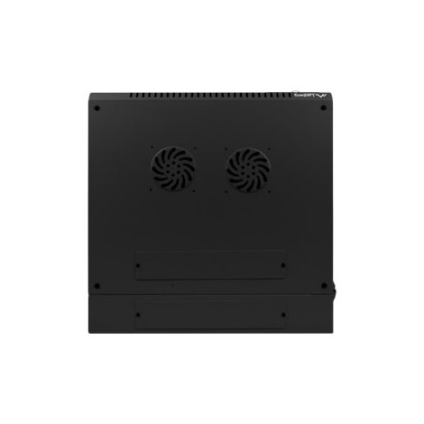 Lanberg Rack cabinet 19" double-section wall-mount 9U/600x600 (flat pack), black | Lanberg