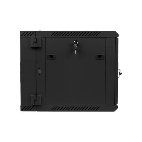 Lanberg Rack cabinet 19" double-section wall-mount 9U/600x600 (flat pack), black | Lanberg