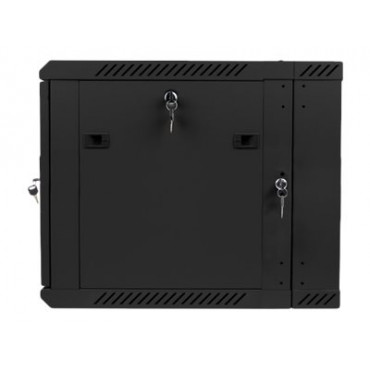 Lanberg Rack cabinet 19" double-section wall-mount 9U/600x600 (flat pack), black | Lanberg