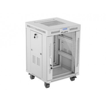 Lanberg Rack cabinet 19" free-standing 15U/600x600 (flat pack) with glass door ICD V2, grey | Lanberg