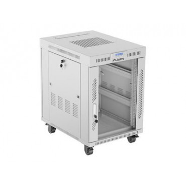 Lanberg Rack cabinet 19" free-standing 15U/600x800 (flat pack) with glass door lCD V2, grey | Lanberg