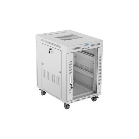 Lanberg Rack cabinet 19" free-standing 15U/600x800 (flat pack) with glass door lCD V2, grey | Lanberg