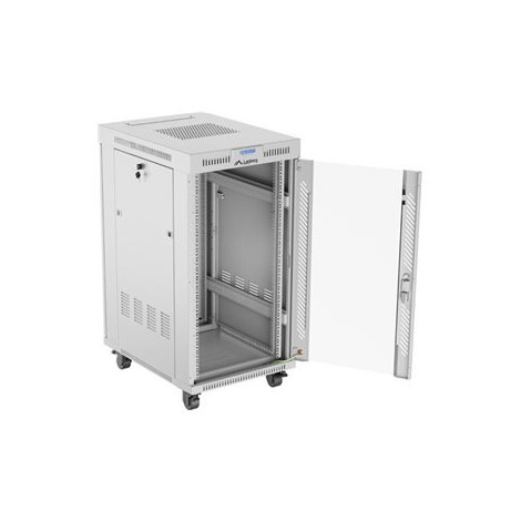 Lanberg Rack cabinet 19" free-standing 22U/600x800 (flat pack) with glass door lCD V2, grey | Lanberg