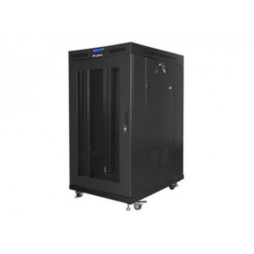 Lanberg Rack cabinet 19" free-standing 22U/800x1000 (flat pack) with mesh door lCD V2, black | Lanberg