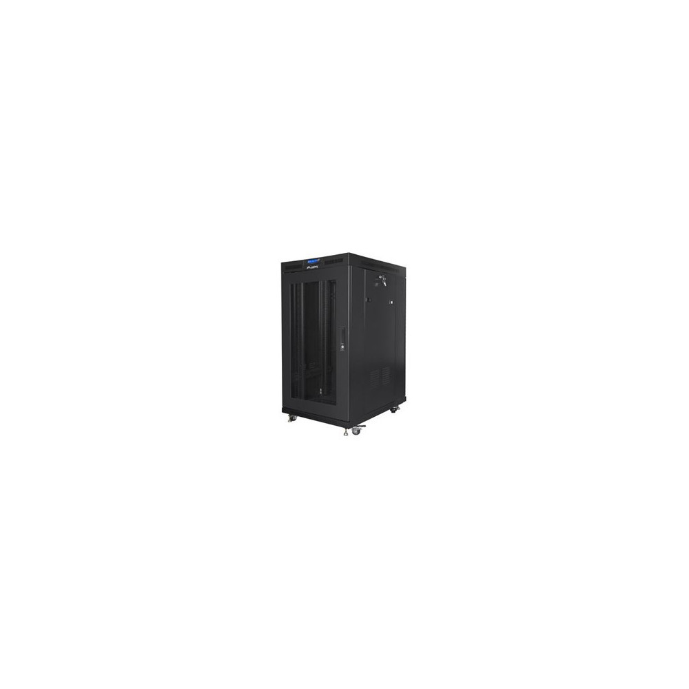 Lanberg Rack cabinet 19" free-standing 22U/800x1000 (flat pack) with mesh door lCD V2, black | Lanberg