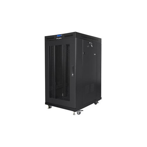 Lanberg Rack cabinet 19" free-standing 22U/800x1000 (flat pack) with mesh door lCD V2, black | Lanberg