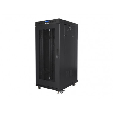Lanberg Rack cabinet 19" free-standing 27U/600x600 (flat pack) with mesh door lCD V2, black | Lanberg