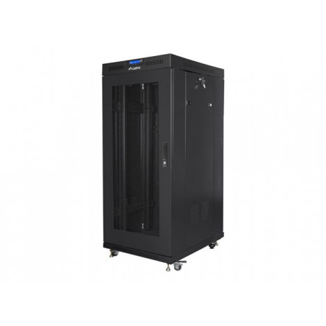 Lanberg Rack cabinet 19" free-standing 27U/600x600 (flat pack) with mesh door lCD V2, black | Lanberg