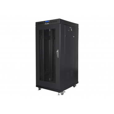 Lanberg Rack cabinet 19" free-standing 27U/600x800 (flat pack) with mesh door ICD V2, black | Lanberg