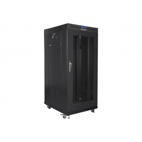 Lanberg Rack cabinet 19" free-standing 27U/600x800 (flat pack) with mesh door ICD V2, black | Lanberg