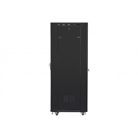 Lanberg Rack cabinet 19" free-standing 37U/600x800 (flat pack) with glass door lCD V2, black | Lanberg