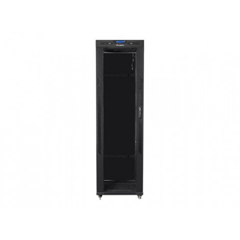 Lanberg Rack cabinet 19" free-standing 42U/600x800 (flat pack) with glass door lCD V2, black | Lanberg