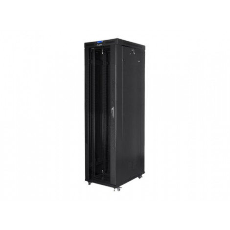 Lanberg Rack cabinet 19" free-standing 47U/800x1000 (flat pack) with glass door lCD V2, black | Lanberg