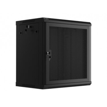 Lanberg Rack cabinet 19" wall-mount 12U/600x450 with perforated door (flat pack), black | Lanberg