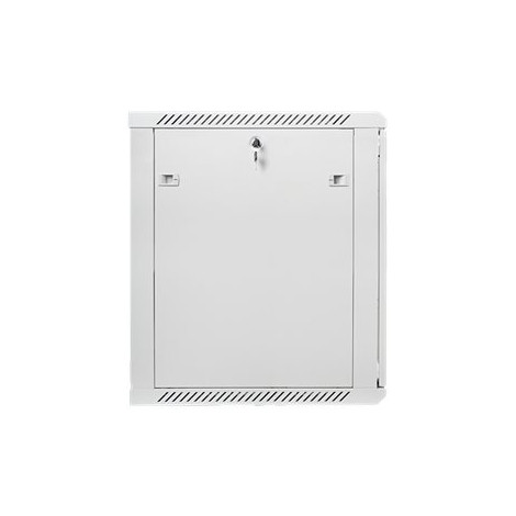 Lanberg Rack cabinet 19" wall-mount 15U/600x600 (flat pack) with glass door V2, grey | Lanberg