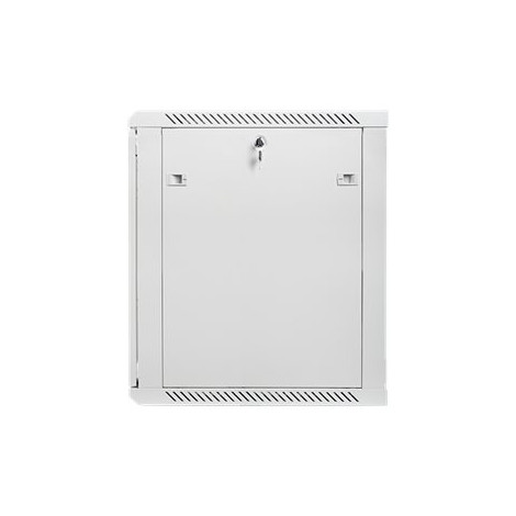 Lanberg Rack cabinet 19" wall-mount 15U/600x600 (flat pack) with glass door V2, grey | Lanberg