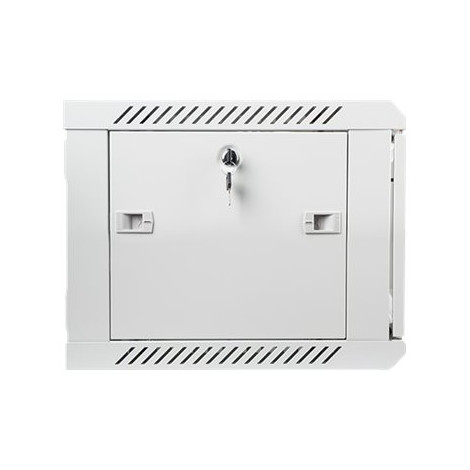 Lanberg Rack cabinet 19" wall-mount 6U/600x450 (flat pack) with glass door V2, grey | Lanberg