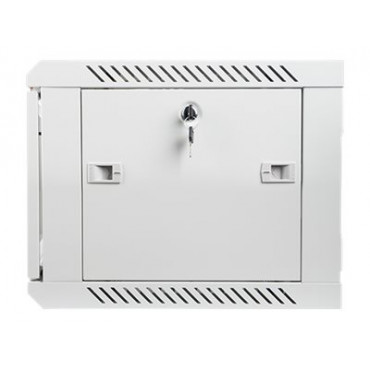 Lanberg Rack cabinet 19" wall-mount 6U/600x450 (flat pack) with glass door V2, grey | Lanberg