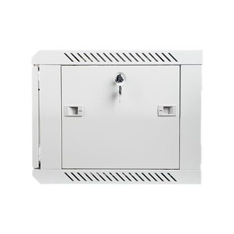 Lanberg Rack cabinet 19" wall-mount 6U/600x450 (flat pack) with glass door V2, grey | Lanberg