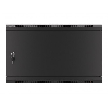 Lanberg Rack cabinet 19" wall-mount 6U/600x450 for self-assembly with metal door (flat pack), black | Lanberg