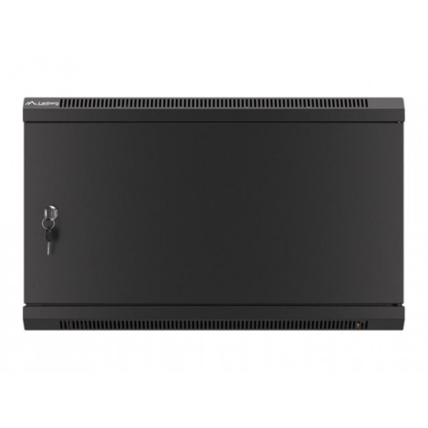 Lanberg Rack cabinet 19" wall-mount 6U/600x450 for self-assembly with metal door (flat pack), black | Lanberg