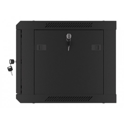 Lanberg Rack cabinet 19" wall-mount 6U/600x450 for self-assembly with metal door (flat pack), black | Lanberg