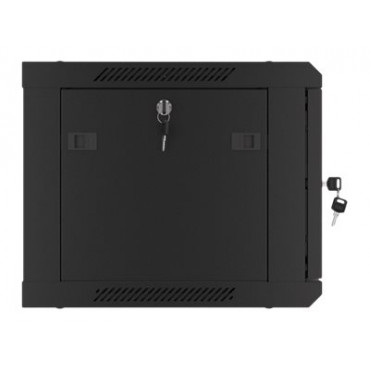 Lanberg Rack cabinet 19" wall-mount 6U/600x450 for self-assembly with metal door (flat pack), black | Lanberg