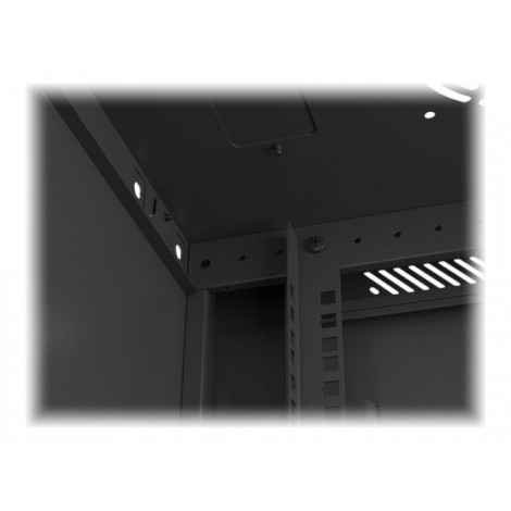 Lanberg Rack cabinet 19" wall-mount 6U/600x450 for self-assembly with metal door (flat pack), black | Lanberg