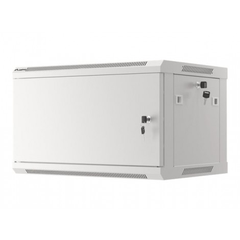 Lanberg Rack cabinet 19" wall-mount 6U/600x450 for self-assembly with metal door (flat pack), grey | Lanberg
