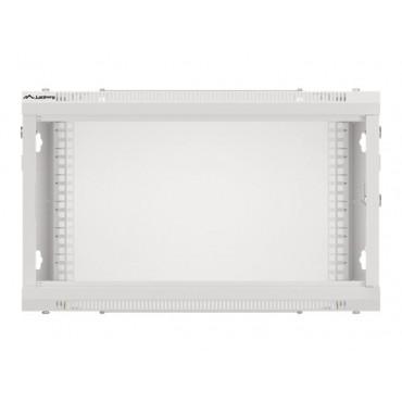 Lanberg Rack cabinet 19" wall-mount 6U/600x450 for self-assembly with metal door (flat pack), grey | Lanberg