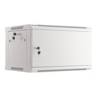 Lanberg Rack cabinet 19" wall-mount 6U/600x450 for self-assembly with metal door (flat pack), grey | Lanberg