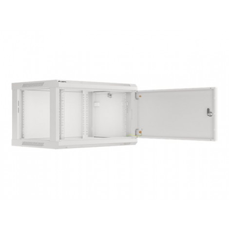 Lanberg Rack cabinet 19" wall-mount 6U/600x450 for self-assembly with metal door (flat pack), grey | Lanberg