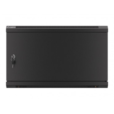 Lanberg Rack cabinet 19" wall-mount 6U/600x600 for self-assembly with metal door (flat pack), black | Lanberg