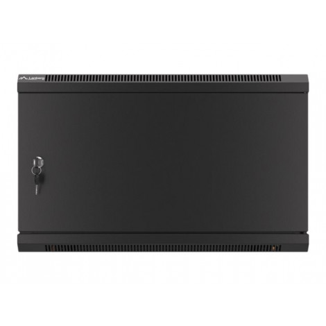 Lanberg Rack cabinet 19" wall-mount 6U/600x600 for self-assembly with metal door (flat pack), black | Lanberg