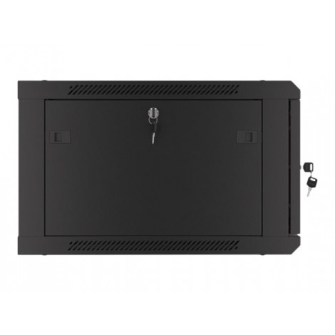 Lanberg Rack cabinet 19" wall-mount 6U/600x600 for self-assembly with metal door (flat pack), black | Lanberg