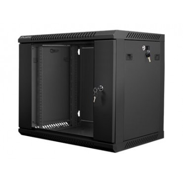 Lanberg Rack cabinet 19" wall-mount 9U/600x450 (flat pack) V2, black | Lanberg