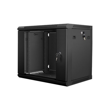 Lanberg Rack cabinet 19" wall-mount 9U/600x450 (flat pack) V2, black | Lanberg