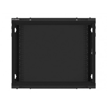 Lanberg Rack cabinet 19" wall-mount 9U/600x450 for self-assembly with metal door (flat pack), black | Lanberg