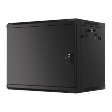 Lanberg Rack cabinet 19" wall-mount 9U/600x450 for self-assembly with metal door (flat pack), black | Lanberg