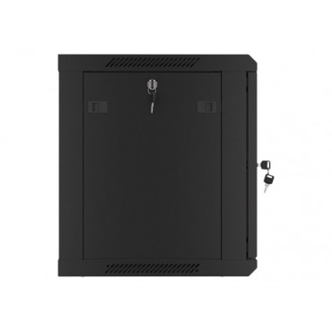 Lanberg Rack cabinet 19" wall-mount 9U/600x450 for self-assembly with metal door (flat pack), black | Lanberg