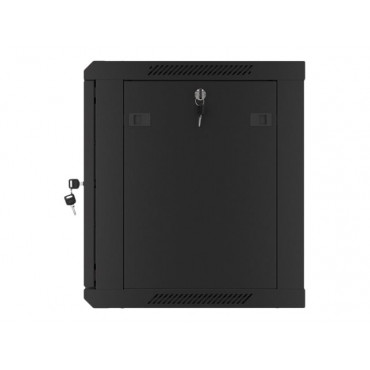 Lanberg Rack cabinet 19" wall-mount 9U/600x450 for self-assembly with metal door (flat pack), black | Lanberg