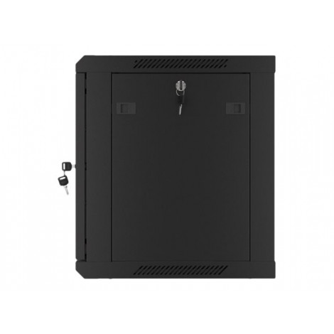 Lanberg Rack cabinet 19" wall-mount 9U/600x450 for self-assembly with metal door (flat pack), black | Lanberg