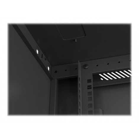 Lanberg Rack cabinet 19" wall-mount 9U/600x450 for self-assembly with metal door (flat pack), black | Lanberg